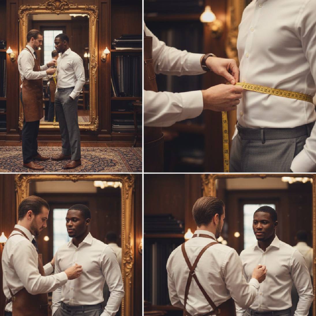 Tailor measuring a client at Executive Man